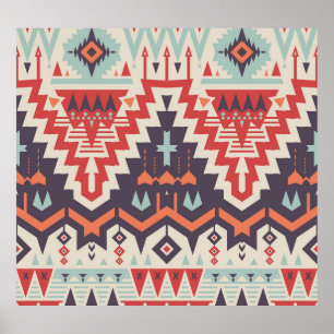 Tribal Elegance: Geometrisches Ethnic Print Poster