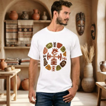 Tribal-Erbe-Grafik-T-Shirt