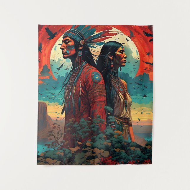 Tribal Essence Art Wandteppich (Vorderseite)
