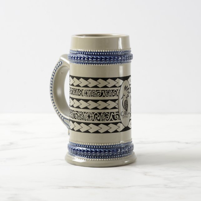 Tribal-Ethnic-Bierkrug Bierglas (Vorderseite Links)