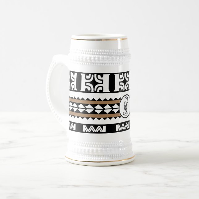 Tribal Ethnic/Braunband Bierglas (Vorderseite Links)
