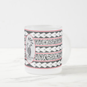 Tribal Ethnic Frosted Glass Tasse
