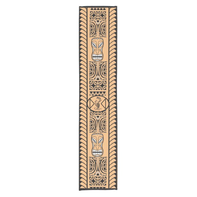 Tribal Ethnic Kurzer Tischläufer (Vorderseite)