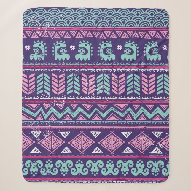 Tribal ethnic seamless sherpadecke (Vorderseite)