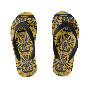 Tribal Ethnic Tattoo Muster Flip Flops