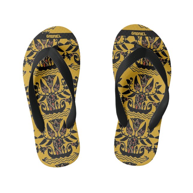 Tribal Ethnic Tattoo Muster Flip Flops (Fußbett)