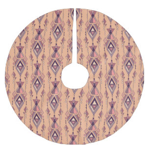 Tribal Ethnisch: Aztek Mexikanisch Nahtloser Vinta Polyester Weihnachtsbaumdecke