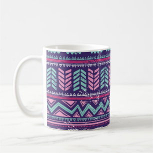 Tribal Ethnisch: Farbige nahtlose Muster. Kaffeetasse