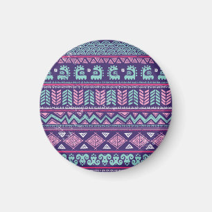 Tribal Ethnisch: Farbige nahtlose Muster. Magnet