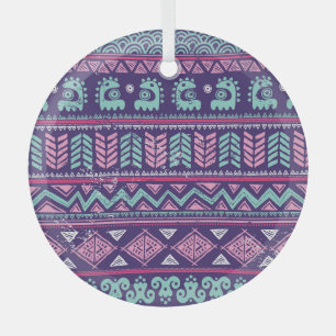 Tribal Ethnisch: Farbige nahtlose Muster. Ornament Aus Glas