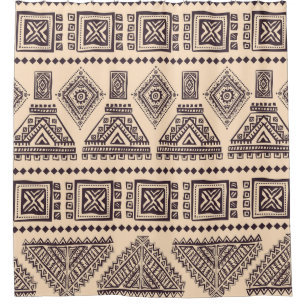 Tribal, ethnisch, vintage Geschäftsmuster Duschvorhang