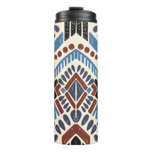 Tribal ethnisch. Vintage handgezeichnete Illustrat Thermosbecher