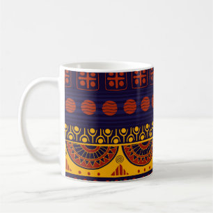 Tribal Ethno: Nahtloses Musterdesign. Kaffeetasse
