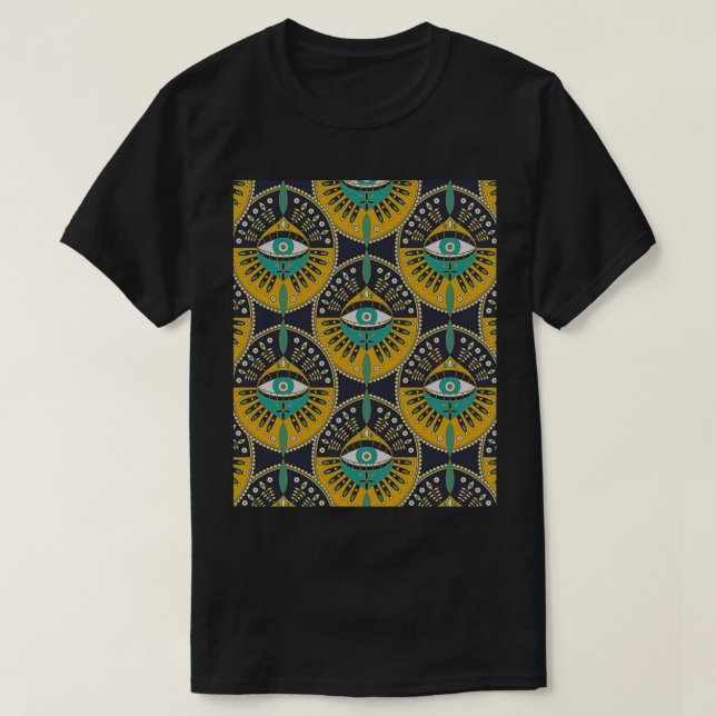 Tribal Evil Eye Muster Graphic T-Shirt (Design vorne)