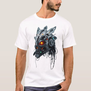 Tribal Face Floating White - Eisen Maske T-Shirt