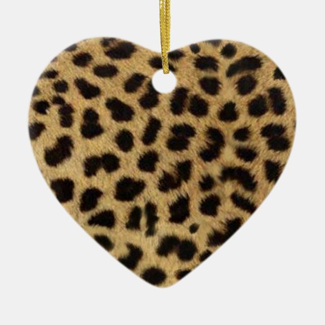 Tribal fashionista safari Animal Leopard Druck Keramik Ornament (Vorne)