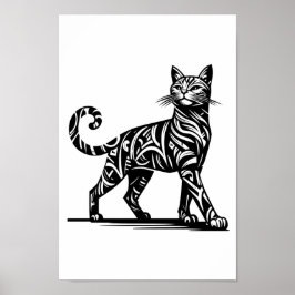 Tribal Feline Swagger Poster