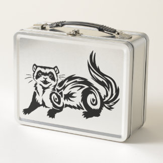 Tribal Ferret Tattoo Design Metall Brotdose