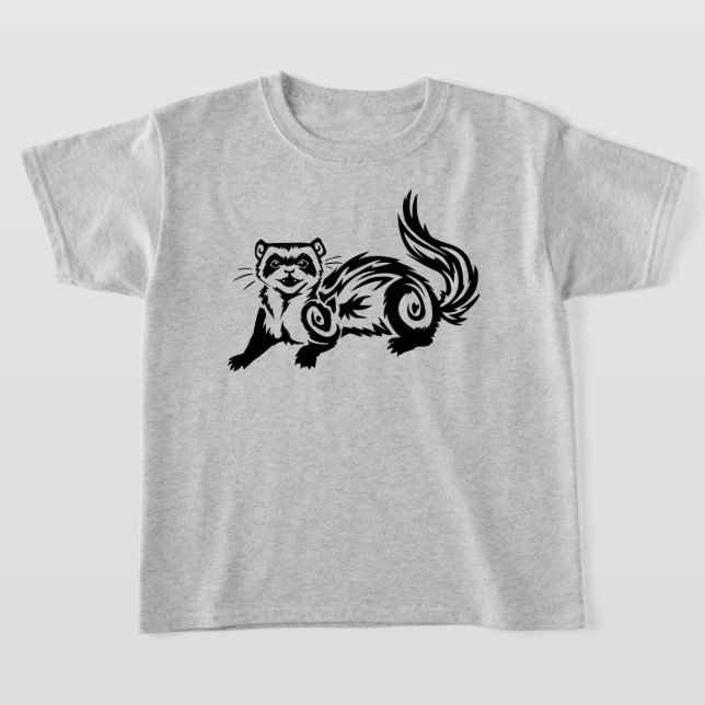 Tribal Ferret Tattoo Design T-Shirt (Ablage )