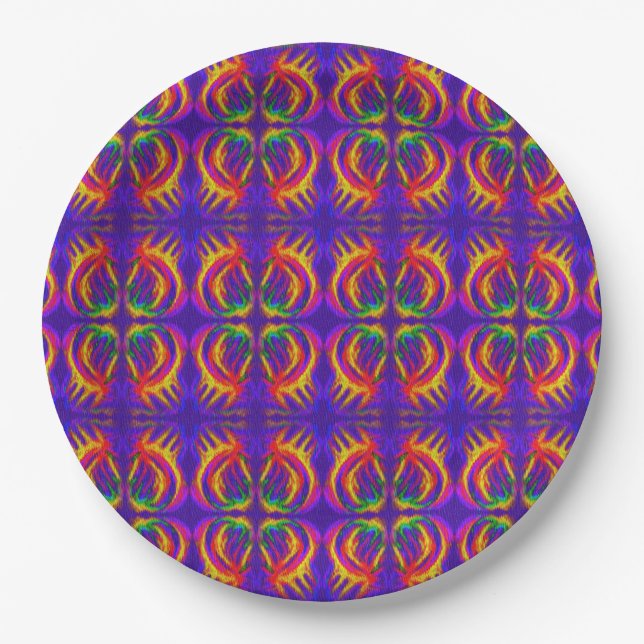 Tribal Fiery Dinner Plate Pappteller (Vorderseite)