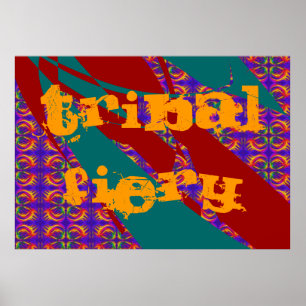 Tribal Fiery Poster