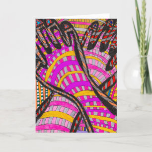 Tribal Fingerprints Card Dankeskarte