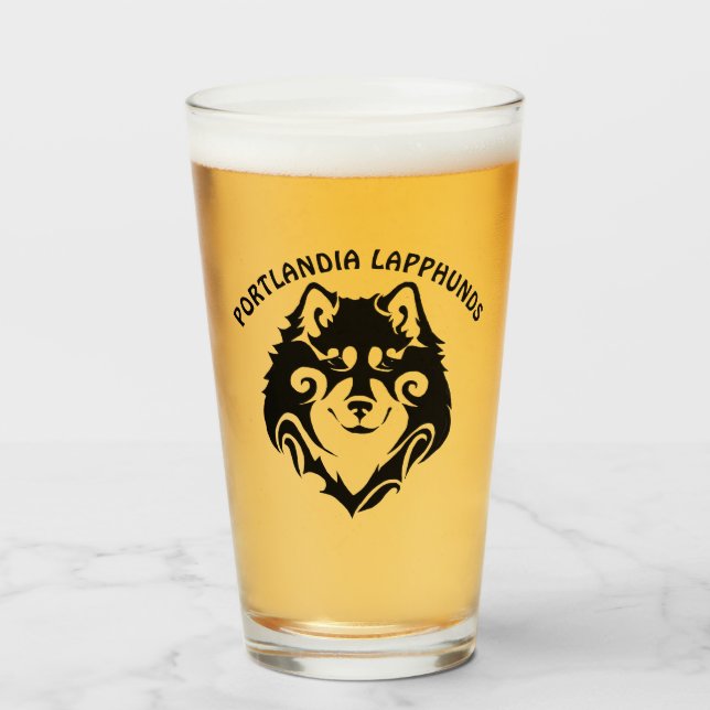 TRIBAL FINNISH LAPPHUND Text anpassen Glas (Vorne (Gefüllt))