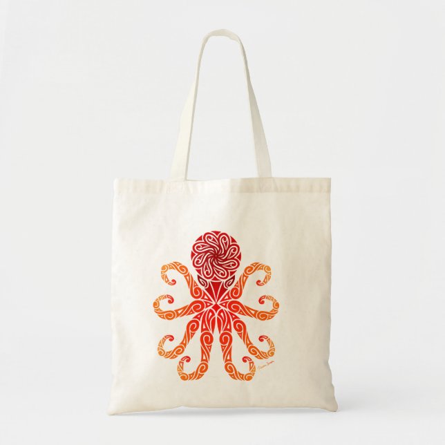 Tribal Fire Octopus Tragetasche (Vorne)
