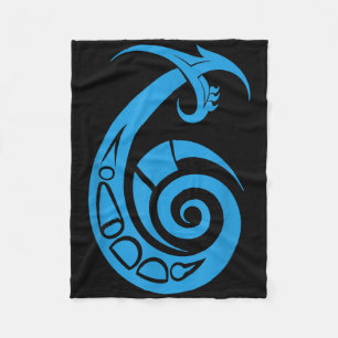 Tribal Fish Hook Shirt - Tribalischer Fischfang - Fleecedecke
