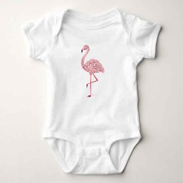 Tribal Flamingo Baby Strampler (Vorderseite)