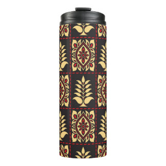 Tribal Floral: Vintages Muster Eleganz Thermosbecher
