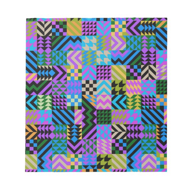 Tribal Folk Art - Blue Notizblock (Vorderseite)