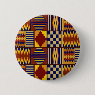 Tribal Folk Art - Rostnagel Gelb Button