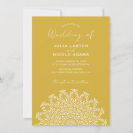 Tribal Folk Country Culture Crest Mandala Wedding Einladung