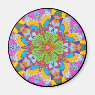 Tribal Fraktal Mandala Star Blume Magnet