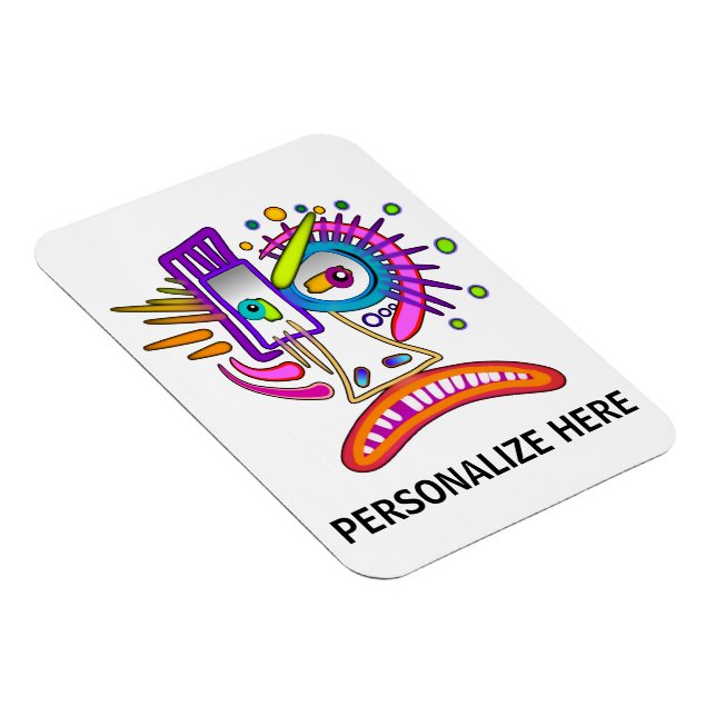 TRIBAL FROWNIE EMOJI MEEMOGIE MAGNET (Rechte Seite)