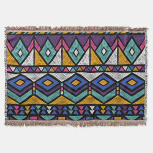 Tribal Geometric Aztec: Farbiges Vintages Muster Decke