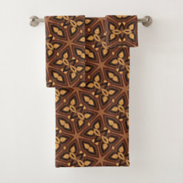 Tribal Geometric Bath Set