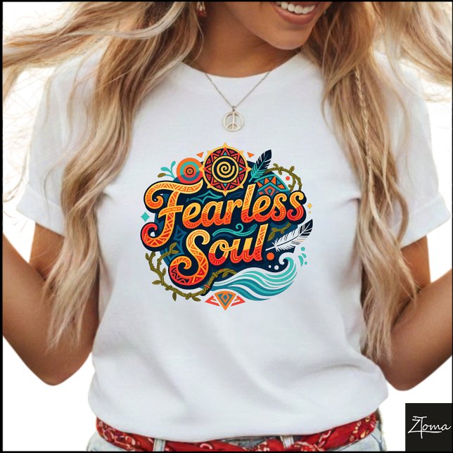 Tribal Geometric Fearless Soul Fire Water T-Shirt (Von Creator hochgeladen)