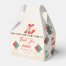 Tribal Geometric Fox Farbiges Muster Geburtstag