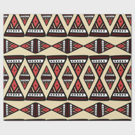 Tribal Geometric Handgezeichnet Design Geschenkpapier