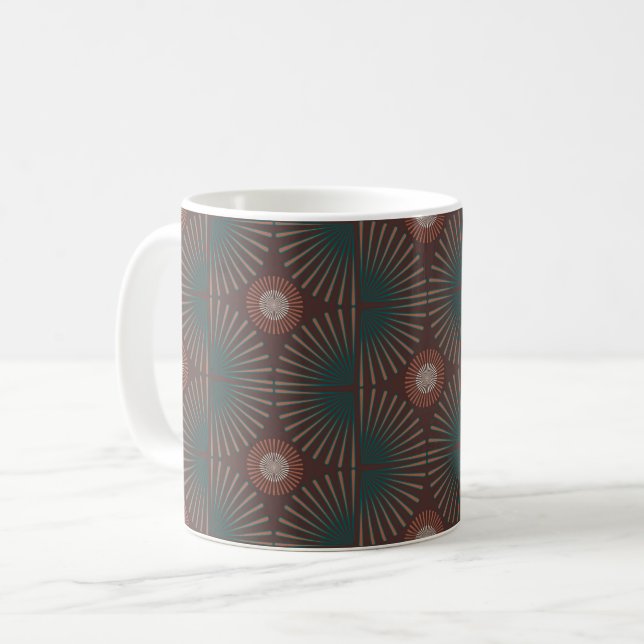 Tribal Geometric Kaffeetasse (Vorderseite Links)