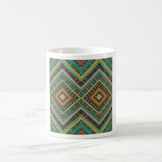 Tribal Geometric Muster Boho Ethnic Aztec Kaffeetasse (Von Creator hochgeladen)