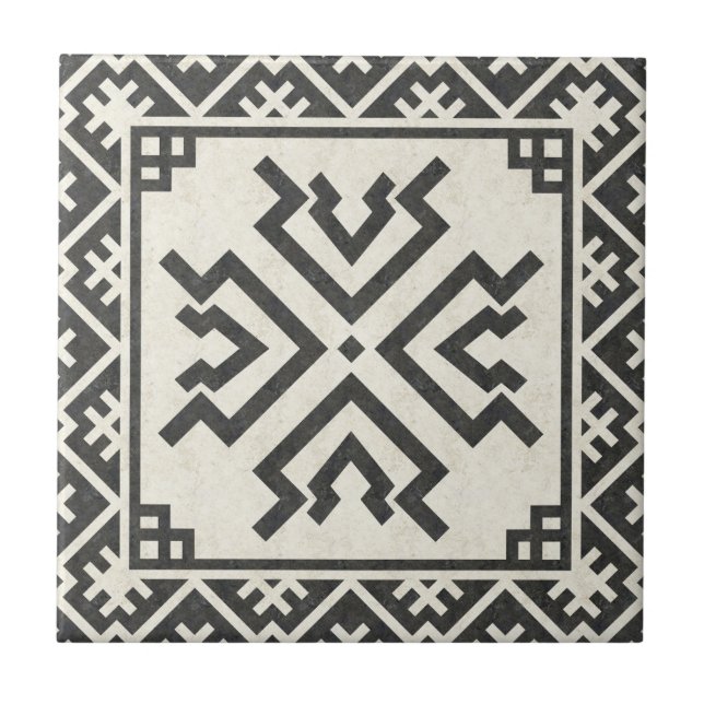 Tribal geometric pattern (Amulet) Fliese (Vorderseite)