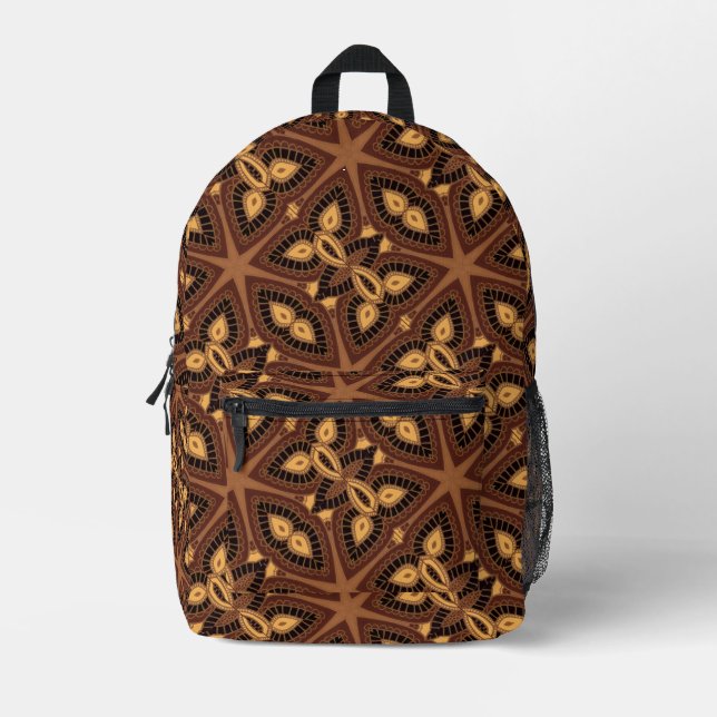 Tribal Geometric Print Back Pack Bedruckter Rucksack (Vorderseite)
