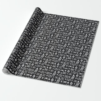 Tribal geometrisch: Stilvoller nahtloser Hintergru Geschenkpapier