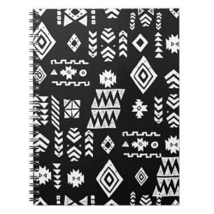 Tribal geometrisch: stilvoller nahtloser Hintergru Notizblock