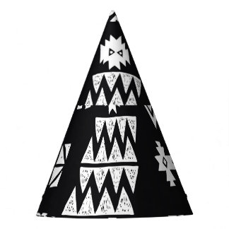 Tribal geometrisch: Stilvoller nahtloser Hintergru Partyhütchen