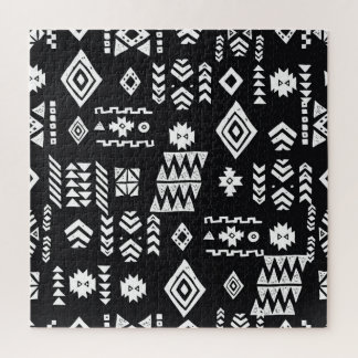 Tribal geometrisch: Stilvoller nahtloser Hintergru Puzzle