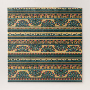 Tribal Geometrischer Ethnischer Vintage-Hintergrun Puzzle